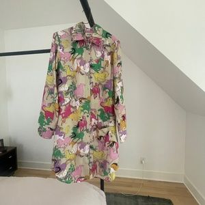 70s inspired horse shirt dress